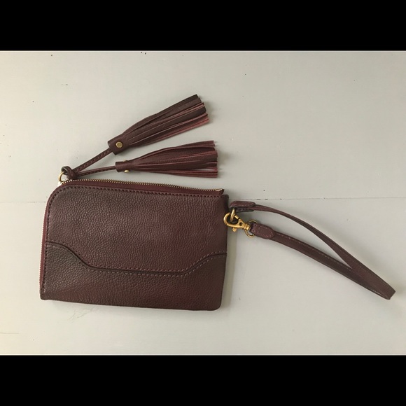 NWT Frye Wristlet Leather Wine color - Picture 8 of 11